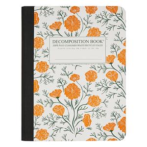 Image of DECOMPOSITION LINED COMP BOOK -  californiapoppies